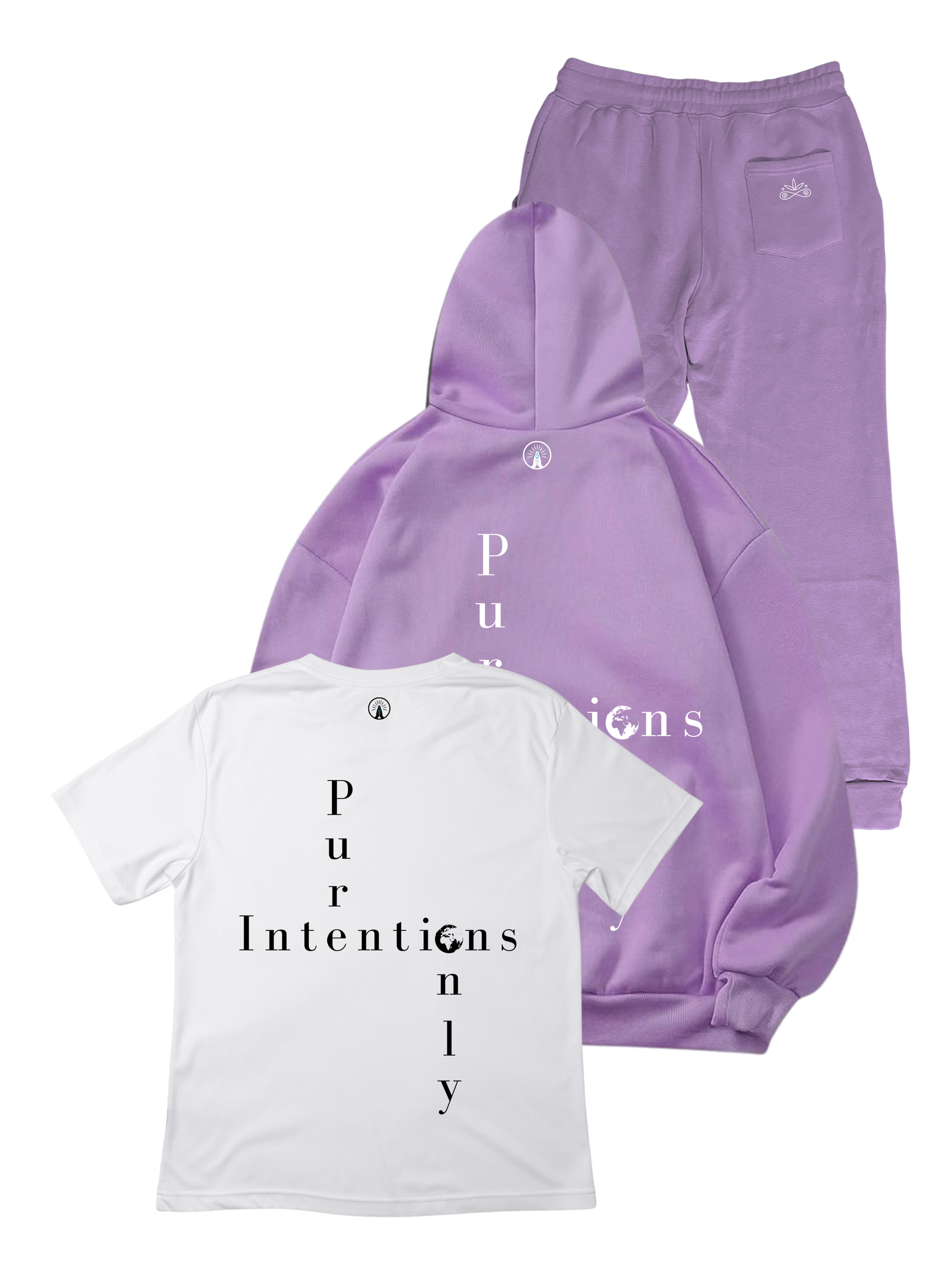 LIF Purple Rain Full Set White T-Shirt Back