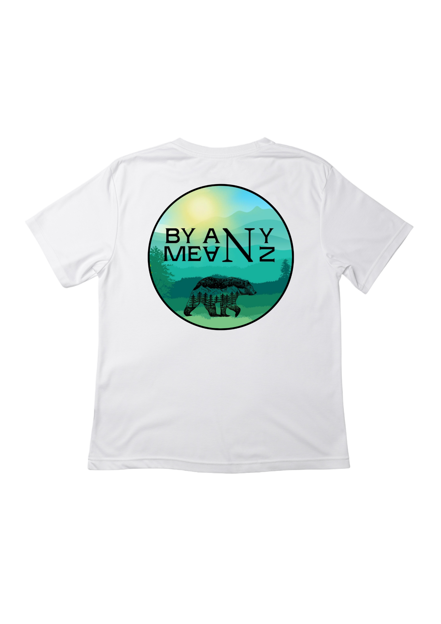 By Any Meanz Grizzly Bear White T-shirt 